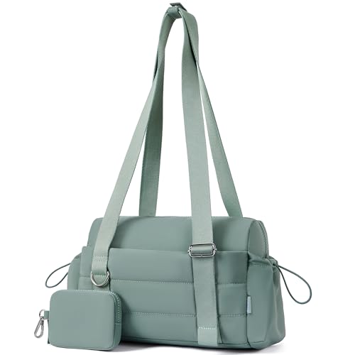 Image of ROULENS Small Gym Bag for Women 2 Set Mini Gym Duffle Bag with Wet Compartment and Coin Wallet, Gym Tote Bag for Workout /Sport /Travel