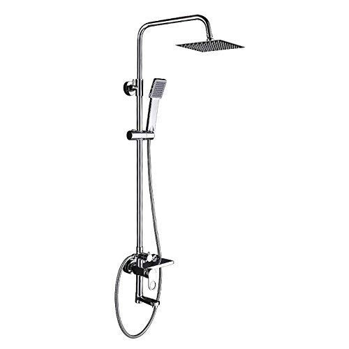 Ensemble de douche tête en cuivre anti-calcaire pommeau carré classique durable
