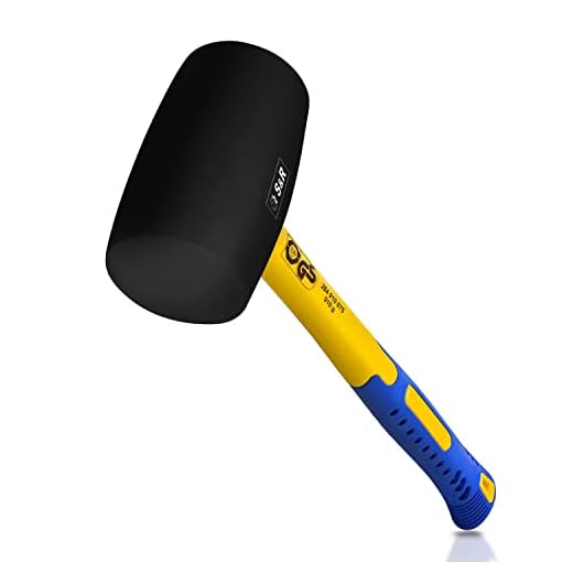 S&R Marteau/Maillet en Caoutchouc noir (75 mm - 910 gr.)