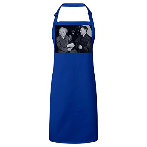 Tablier cuisine Albert Einstein en tissu premium avec impression photo vintage