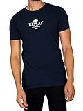 Replay Herren M3491 T-Shirt, 085 Blue, XL