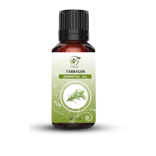 Image of VIRTUAL Tarragon Essential Oil 15ml Pure Aromatherapy Essential Oil for Diffuser Massage Spa Relaxation Home Fragrance and Wellness