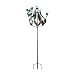 Peaktop Outdoor Kinetic Solar Light Wind Spinner Windmill, 73" Height, Teal