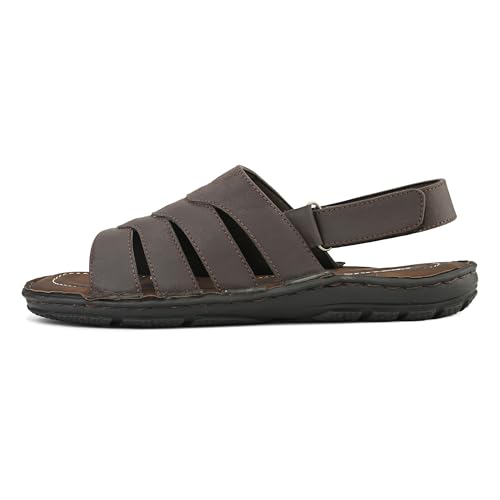 Image of Centrino Sandal for Men | Grip Insole for Stability | slippers /sliders for men |mens sandals casual | sandals for men|Modern Look with Straps | Comfortable Footwear (9265)