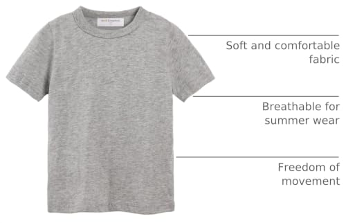 Image of Mud Kingdom T-Shirt for Boys Short Sleeve Plain Cotton Classic Summer Casual Stripe
