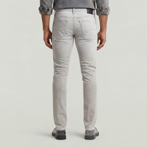 G-STAR Herren 3301 Slim Jeans, Grau (Beached Faded Dolomite Grey 51001-E206-H962), 32W / 30L – Ansicht 2