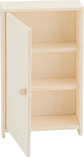 stafil Miniatur-Set Schrank 8-teilig Miniatur Breite 6.5 cm Höhe 11.5 cm Tiefe 2.5 cm Sperrholz Puppenhaus Zubehör Modellbau Dekoration