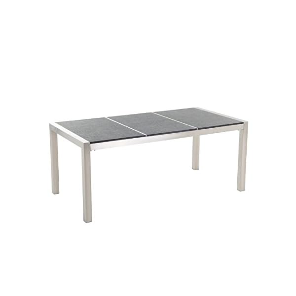 Essgruppe Granit & Edelstahl Schwarz/Grau