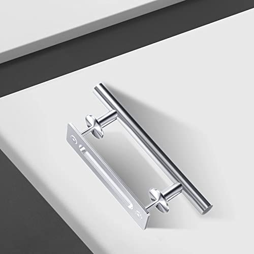 Easelife 12" Stainless Steel Sliding Barn Door Handles And Pulls Flush Hardware Set,Double Sided,Brushed Finish,Anti-Rust Anti-Corrosion,Easy Install #TOP5