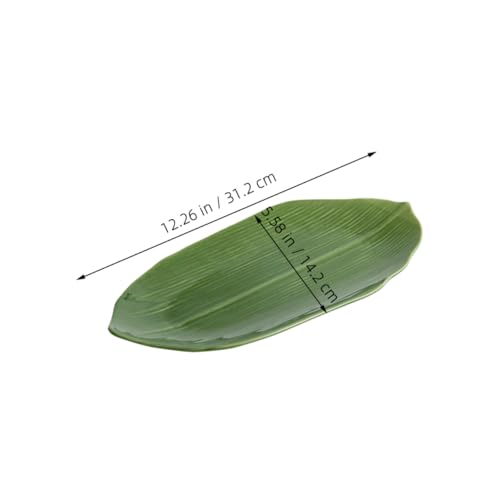 Plato de cerámica forma hoja japonés para sushi miniatura 5