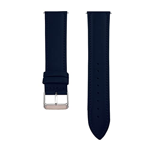 Image of ACM Watch Strap Leather Belt 20mm Compatible with Noise Noisefit Nova Smartwatch Casual Classic Band Blue