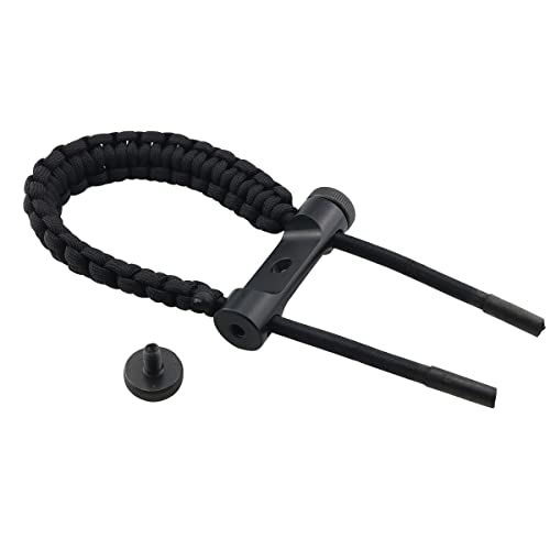 Zczqc Bow Wrist Sling Archery Wrist Rope Black Archery Adjustable Compound Wrist Rope Bow Sling Strap #TOP1