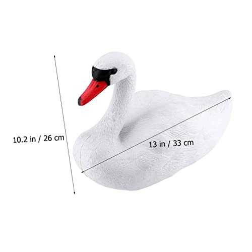 Yardwe Decoys Statues Bait Patio Art Deter Deterrent Duck For Sculpture Ornament Fake Lifelike Figurines Home Landscape Decorative White Country Lawn Office Pool Pet Simulation #TOP2