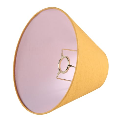 Image of Aspen Creative 56041, Hardback Empire Transitional UNO Lamp Shade, Carrot Orange Parchment Wrinkled Paper, 4 inch Top x 10 inch Bottom x 7 inch Slant Height, Slip 33mm