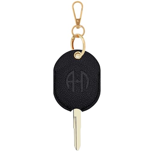 Image of Leather Keys Sleeve for Broken Car Key Loop Replacement - Cute Keychain Cover - Protector, Holder for Men & Women