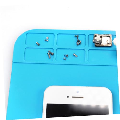 Generisch 2 Stück Hitzebeständige Silikon Arbeitsmatte 30X20cm Antistatische Elektronik Reparaturmatte Wasserfest Magnetisch für Smartphone und Laptop Reparaturen
