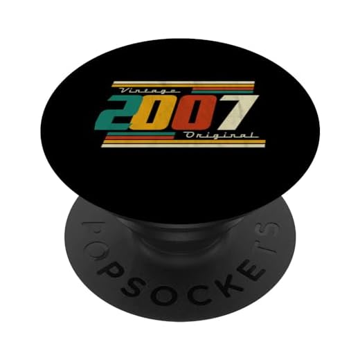 2007 Vintage Cumpleaños Retro Edición Limitada Hombres Mujer PopSockets PopGrip Intercambiable