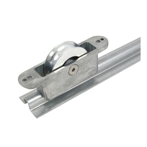 PORTAC Galet en Inox gorge U sur chape Zamak semi-encastrée anti-pincement - Brut, Matière : Acier