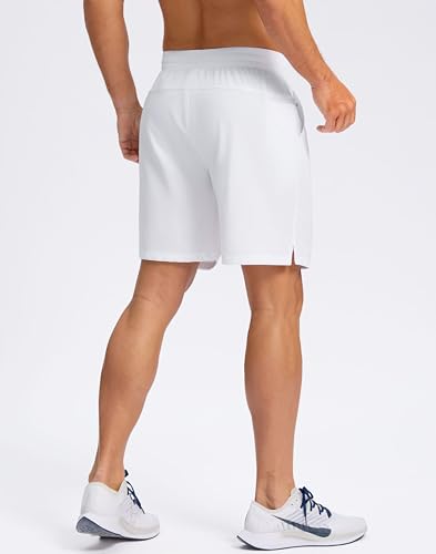 Pudolla Men's 7" Gym Workout Shorts with Zipper Pockets Lightweight Quick Dry Running Athletic Shorts for Men3