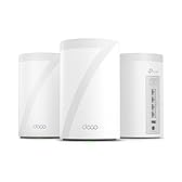 TP-Link Deco 7 Pro BE63 Tri-Band WiFi 7 BE10000 Whole Home Mesh System - 6-Stream 10 Gbps, 4x2.5G Ports Wired Backhaul, 4X Smart Internal Antennas, VPN, HomeShield, Free Expert Support (3-Pack)