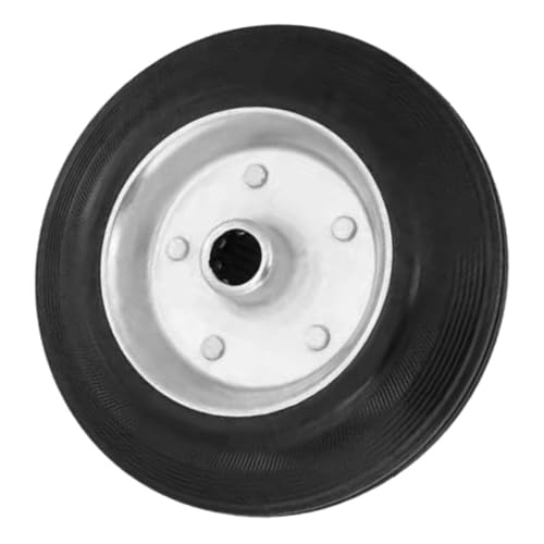 Hoement Rueda Giratoria Industrial de Goma Maciza 4 Pulgadas Negra Rueda de Alta Resistencia y Silenciosa para Repuesto de Carretillas y Muebles para Uso Industrial y Comercial