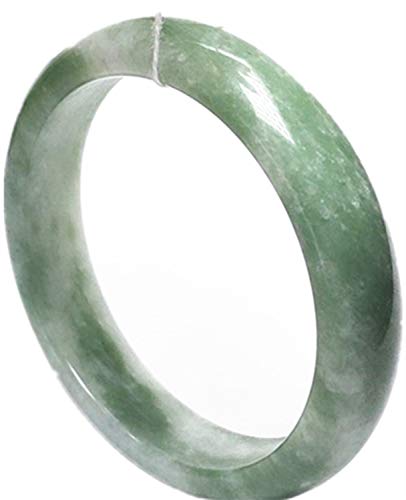 yigedan Pulsera de jade natural puro de grado A para mujer, Large, Jade, Sin piedra