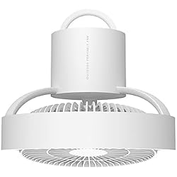 Lamparas Ventilador Colgantes WUURAA Ventilador oscilante colgante de 7 pulgadas con lámpara LED, ventilador de techo, ventilador colgante de 3 velocidades para dormitorio, hogar, USB, recargable con control remoto para tiendas de