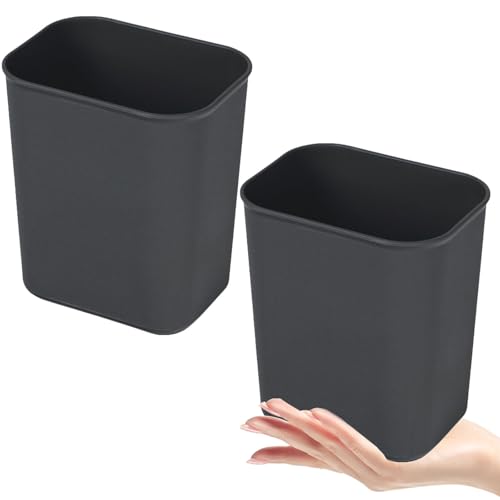 Poubelles rectangulaires plastique noir Toddmomy lot de 2 pièces pour la maison et le bureau