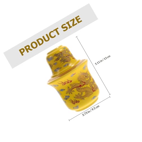 Juego para calentar licor amarillo de cerámica KICHOUSE 3