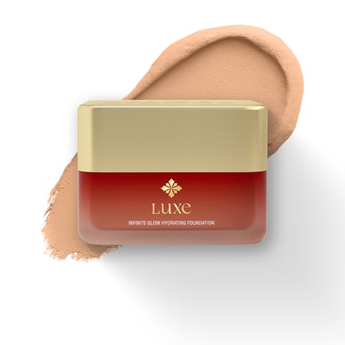 Image of Just Herbs Luxe Infinite Glow Hydrating Foundation | Luxury Makeup | Ayurvedic Skin-Loving Formula | Soft Matte Finish | Non-Cakey & Long-Lasting (BEIGE)