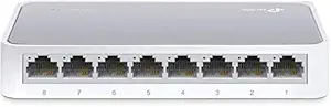 TP-Link 8 Port 10/100Mbps Fast Ethernet Switch | Desktop Ethernet Splitter | Ethernet Network Hub | Plug and Play | Fanless Quiet | Desktop Design | Green Technology | Unmanaged (TL-SF1008D)