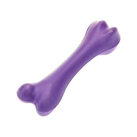 Classic for Dogs Solid Rubber Bone, Large, 200 mm, Purple Cover