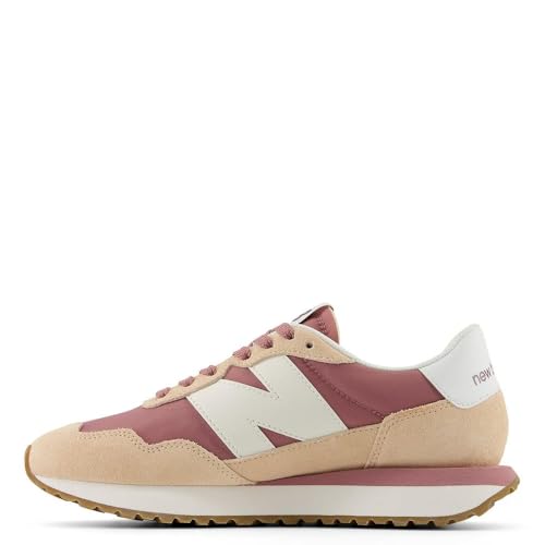New Balance Women's 237 V1 Sneaker, Dark Vintage Rose/Rosewood/Sea Salt, 7.5