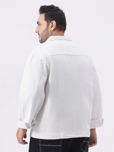 Image of Urbano Plus Men's Relaxed Fit Full Sleeve Utility Denim Jacket