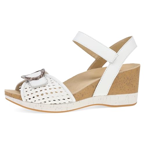 Image of Dansko Stella Multi-Strap Wedge Sandal for Women - Cork /EVA Wedge with Arch Support -Fully Adjustable Straps-Lightweight Rubber Outsole
