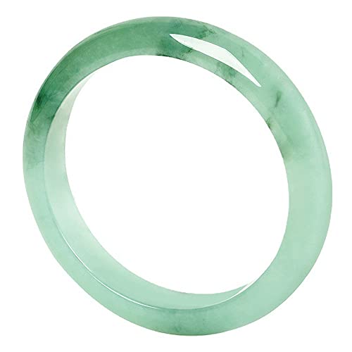 Bracelet en jade naturel fait main de 58 mm, bijou vert glacé de qualité précieuse