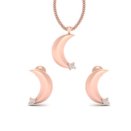 Pendientes de luna en oro rosa para iluminar tus cenas románticas y eventos especiales