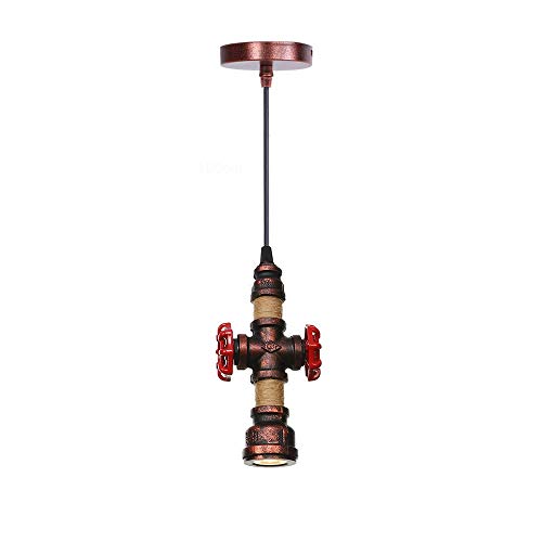 Plafonnier tuyau industriel vintage en métal bronze pour éclairage rétro