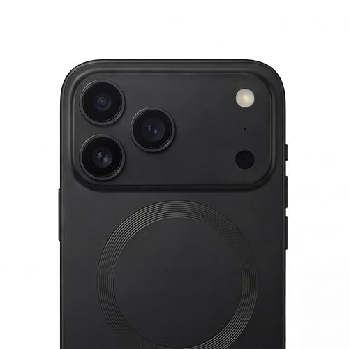Image of amazon basics Premium Mag-Safe Case for iPhone 17 Pro | Shockproof & Anti-Scratch Cover | Soft Silicone with Wireless Charging | Camera Lens Guard - Black