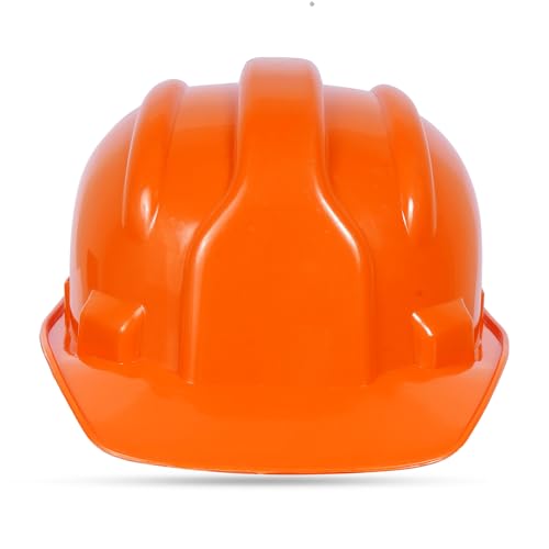 Image of Aktion AK H01 WHT Safety Helmets Nape Type, Color: Orange, Pack of 10, IS 2925:1984