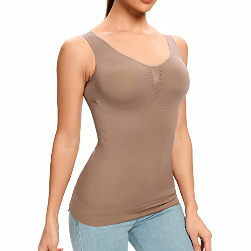 Image of JOYSHAPER Women's Cami Shaper Tummy Control Padded Bra Camisole Cami Compression Tank Top Shapewear Body Shaper