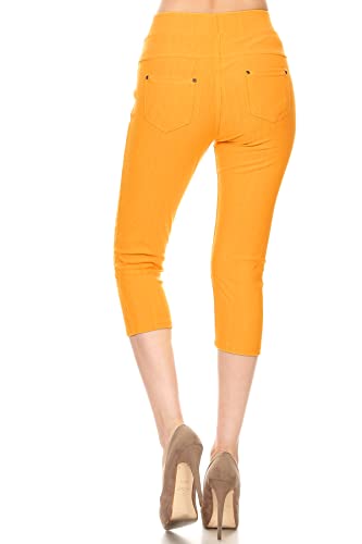 Image of Leggings Depot Women's Cotton Blend Stretch Pull-on Jeggings Casual Pants with Pockets (Available in Plus Size)