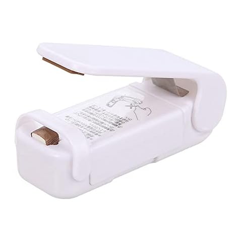 Mini Bag Sealer, Handheld Vacuum Heat Sealer and Cutter, Portable Chip Bag Resealer Sealing Machine for Snack Plastic Fresh Bags Cookies Cover