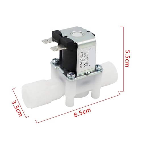 Válvula solenoide 24V de plástico interruptor de control de agua normalmente cerrado 1/2" 5