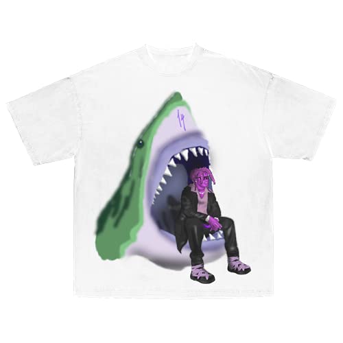 Trippie Redd Unisex-Adult Standard Neon Shark Airbrush Tee2