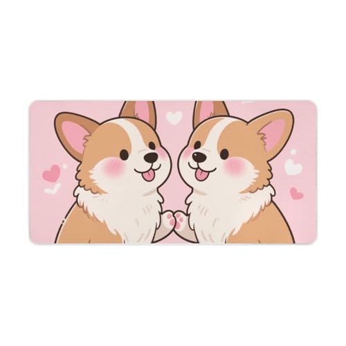 Tapis de bureau portable Corgis pour décorer votre espace de travail à la maison