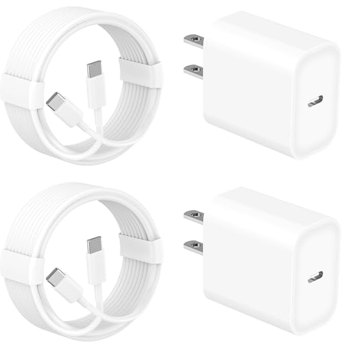 [Apple MFi Certified] iPhone 17 Charger Fast Charging, Redpark 2Pack 20W USB C Wall Charge Block...