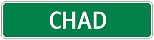 Chad Street Sign 4x16�C���` �u���L�Ŕ� �r�[�` �J�t�F ���X�g���� �V���b�v �z�[�� ���[�� �� �h�A ���� �M�t�g