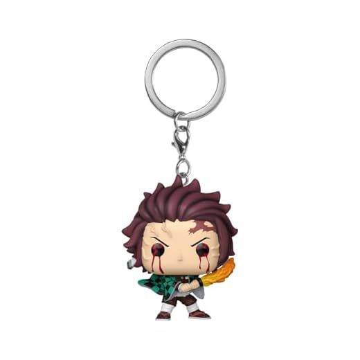 Funko Pop! Keychain: DS - Tanjiro Kamado - (Sun Breathing) - Demon Slayer - Guardianes de la Noche - Minifigura de Vinilo Coleccionable Llavero Original - Relleno de Calcetines - Idea de Regalo