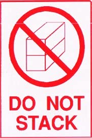 BlackDreams® do not Stack with Big Logo Stickers/Labels (4x6 inch (200 Stickers), White & RED)